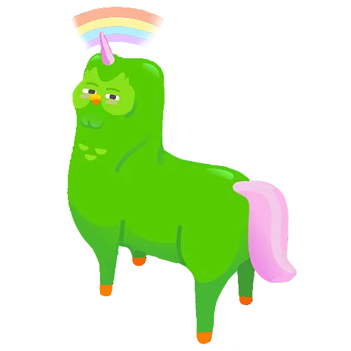 🦄 Стикер «Duolingo» для Telegram