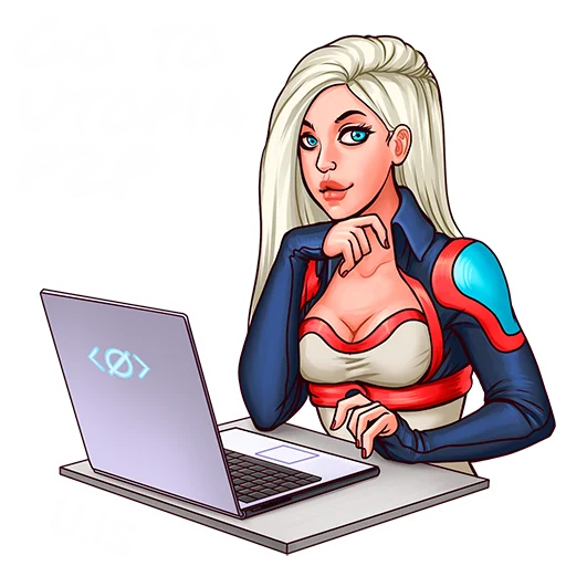 Стикерпак Utopia p2p crypto pack для Telegram
