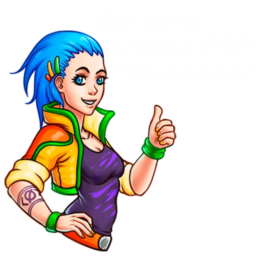 👍 Стикер «Utopia p2p crypto pack» для Telegram