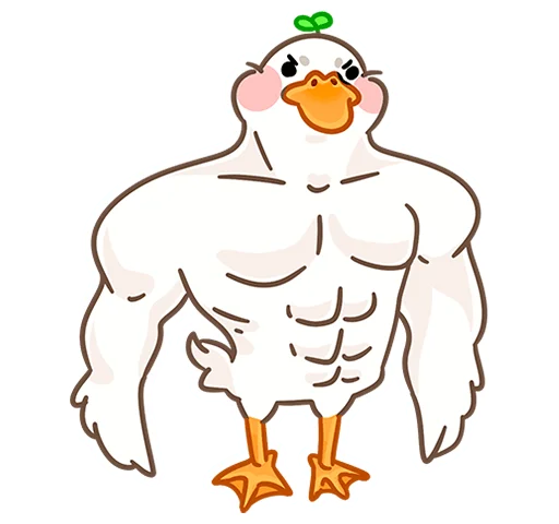 💪 Стикер «Утошка без надписей» для Telegram