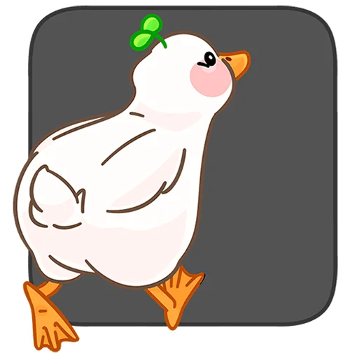 👋 Стикер «Утошка без надписей» для Telegram