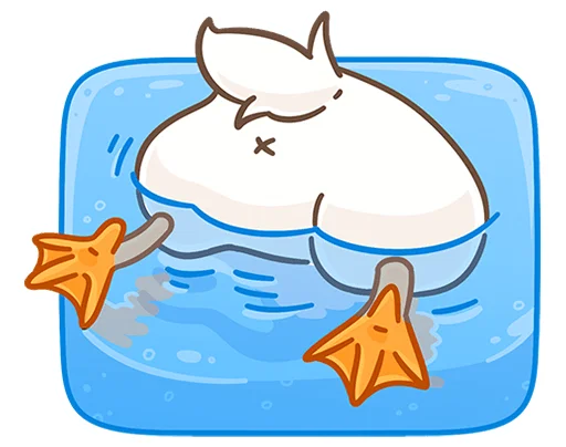 😵 Стикер «Утошка без надписей» для Telegram