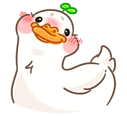 ☺ Стикер «Утошка без надписей» для Telegram