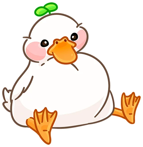 🙃 Стикер «Утошка без надписей» для Telegram