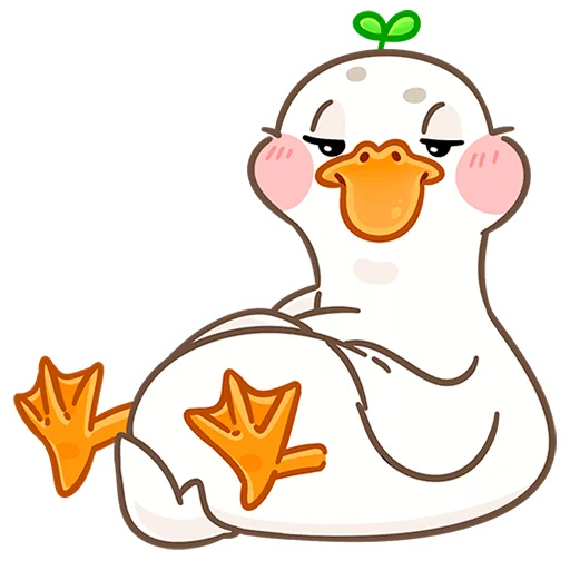 🤨 Стикер «Утошка без надписей» для Telegram