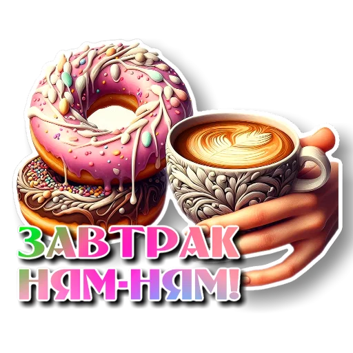 🍽 Стикер «УТРЕННЕЕ» для Telegram