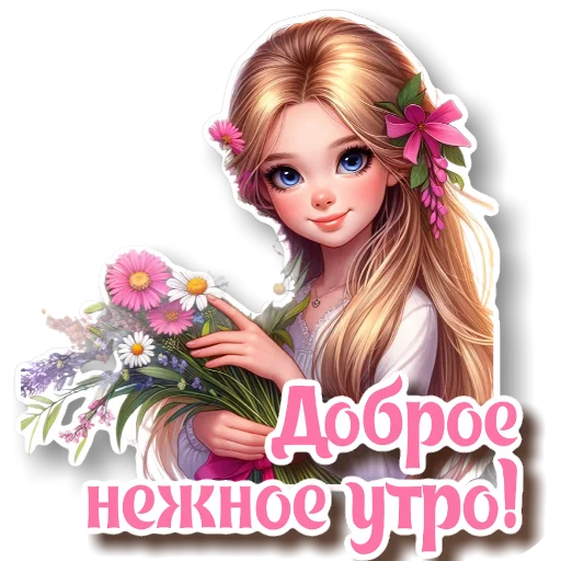 🌸 Стикер «УТРЕННЕЕ» для Telegram