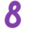 8⃣ Эмодзи «Ultraviolet - фиолетовые буквы, цифры» для Telegram