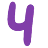 4⃣ Эмодзи «Ultraviolet - фиолетовые буквы, цифры» для Telegram