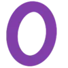 0⃣ Эмодзи «Ultraviolet - фиолетовые буквы, цифры» для Telegram