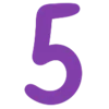 5⃣ Эмодзи «Ultraviolet - фиолетовые буквы, цифры» для Telegram