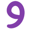 9⃣ Эмодзи «Ultraviolet - фиолетовые буквы, цифры» для Telegram