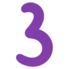 3⃣ Эмодзи «Ultraviolet - фиолетовые буквы, цифры» для Telegram