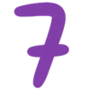 7⃣ Эмодзи «Ultraviolet - фиолетовые буквы, цифры» для Telegram