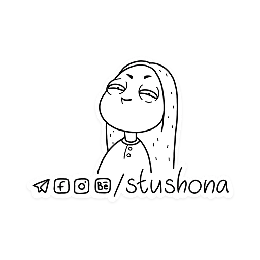 👩 Стикер «Uwik» для Telegram