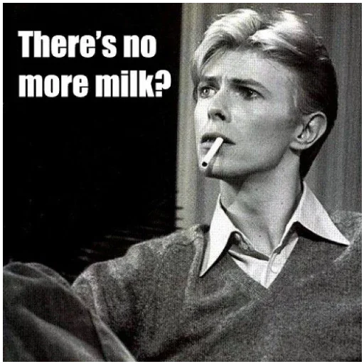 🥛 Стикер «David Bowie 4 Дэвид Боуи» для Telegram