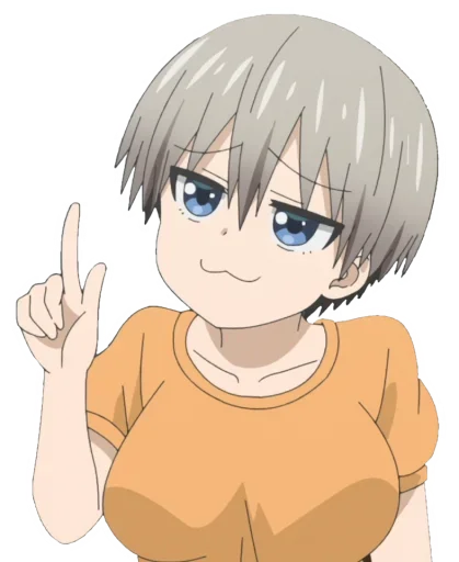 ☝️ Стикер «Uzaki-Chan» для Telegram