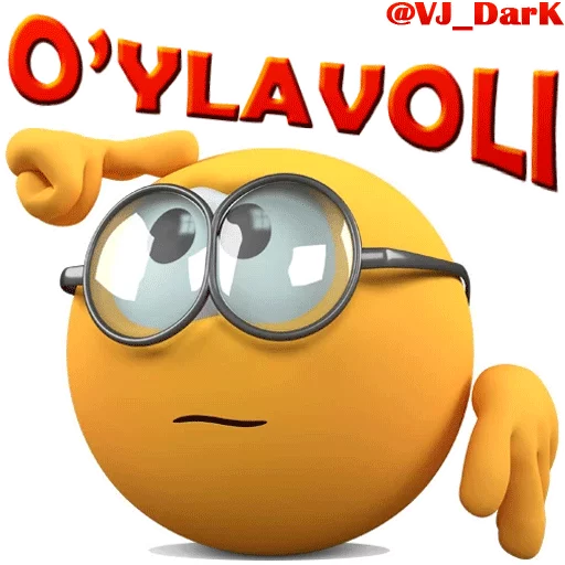 🤔 Стикер «3D UZBEK SMILES» для Telegram