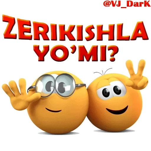 ✌ Стикер «3D UZBEK SMILES» для Telegram