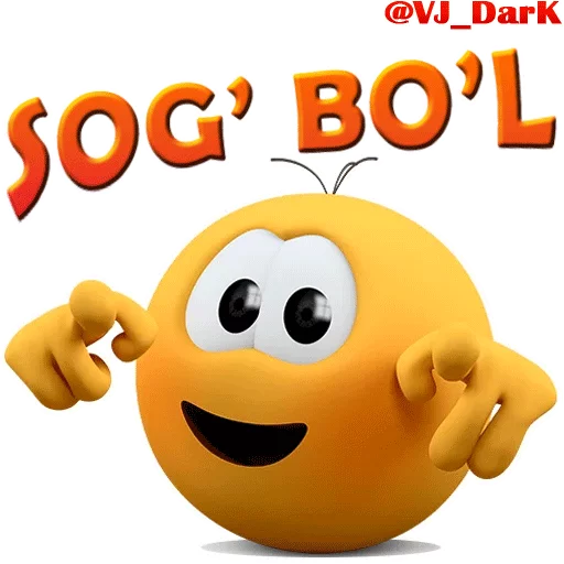 😀 Стикер «3D UZBEK SMILES» для Telegram