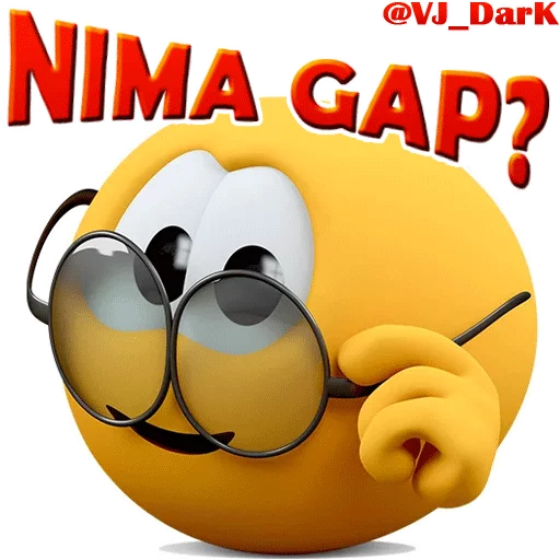 🤓 Стикер «3D UZBEK SMILES» для Telegram