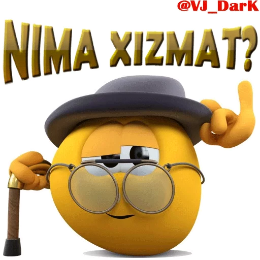🤠 Стикер «3D UZBEK SMILES» для Telegram