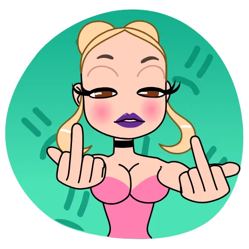 🖕 Стикер «Valentina» для Telegram