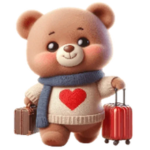 ❤️ Стикер «Valentine Bear» для Telegram