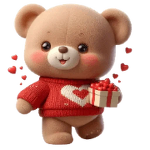❤️ Стикер «Valentine Bear» для Telegram