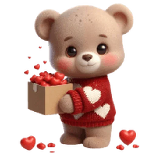 ❤️ Стикер «Valentine Bear» для Telegram