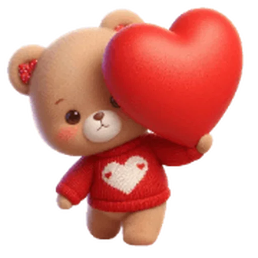❤️ Стикер «Valentine Bear» для Telegram