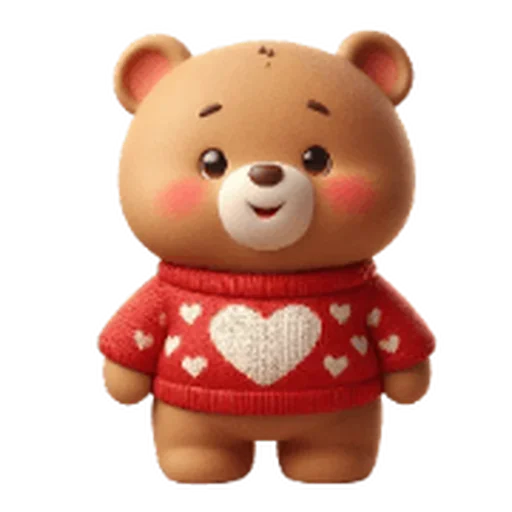 ❤️ Стикер «Valentine Bear» для Telegram