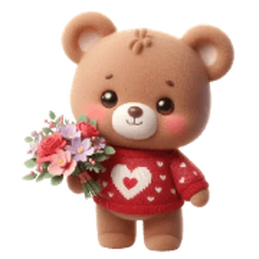 ❤️ Стикер «Valentine Bear» для Telegram