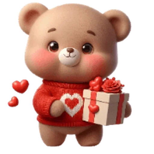❤️ Стикер «Valentine Bear» для Telegram