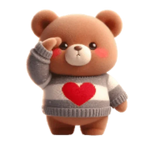 ❤️ Стикер «Valentine Bear» для Telegram