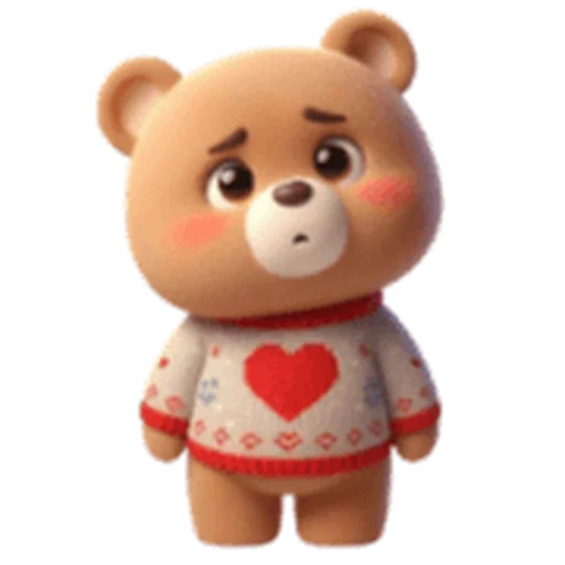 ❤️ Стикер «Valentine Bear» для Telegram