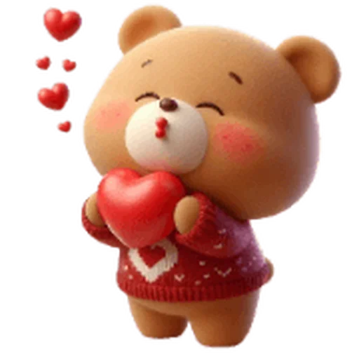 ❤️ Стикер «Valentine Bear» для Telegram