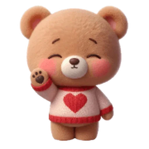 ❤️ Стикер «Valentine Bear» для Telegram