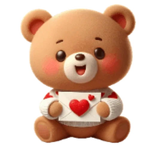 ❤️ Стикер «Valentine Bear» для Telegram