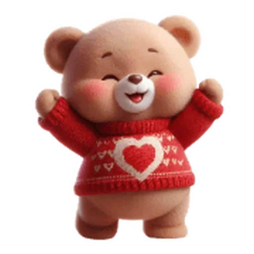 ❤️ Стикер «Valentine Bear» для Telegram