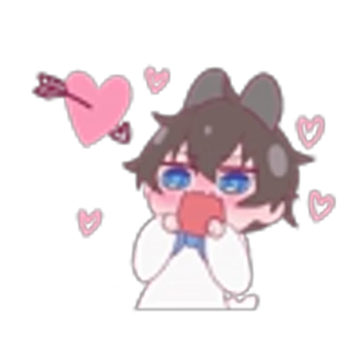 💘 Эмодзи «Aiko Chan and Kouki Kun» для Telegram