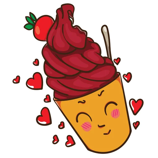 😍 Стикер «ice_cream_valentin» для Telegram