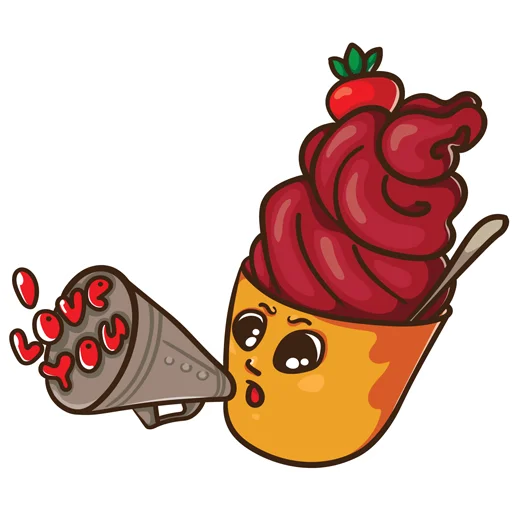 😍 Стикер «ice_cream_valentin» для Telegram