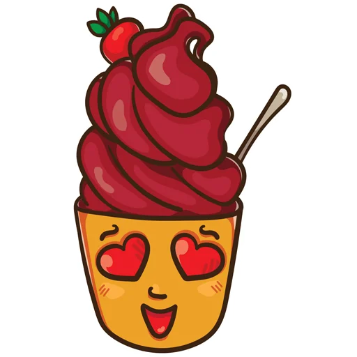 ❤ Стикер «ice_cream_valentin» для Telegram