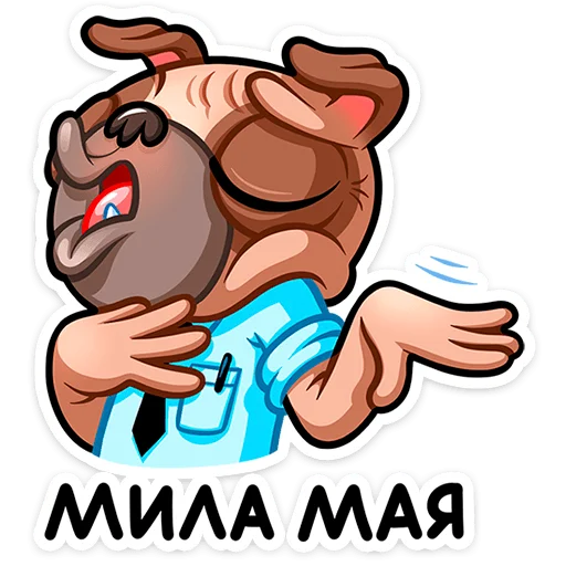 😌 Стикер «Мопс Валера» для Telegram