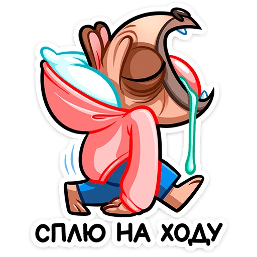 😴 Стикер «Мопс Валера» для Telegram