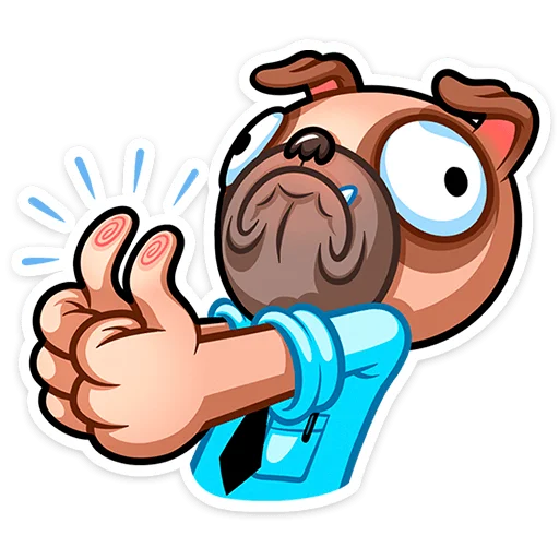 👍 Стикер «Мопс Валера» для Telegram