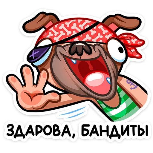 😥 Стикер «Мопс Валера» для Telegram