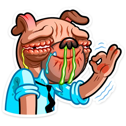 👌 Стикер «Мопс Валера» для Telegram