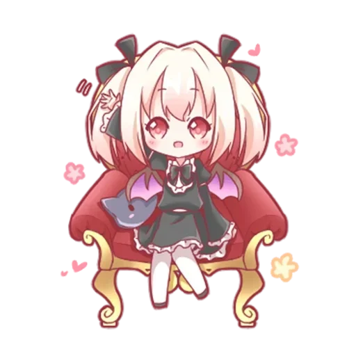 👋 Стикер «Vampire chan Вампир тян» для Telegram